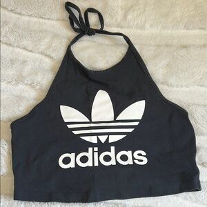 Adidas Black and White Halter Top